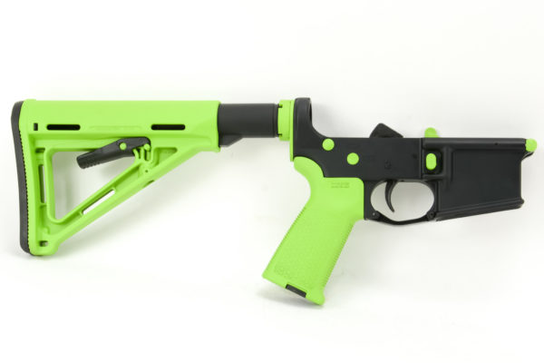 BKF AR15 Accent Kit Complete Lower Receiver - Zombie Green Cerakote