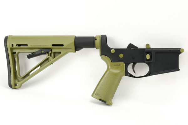 BKF AR15 Accent Kit Complete Lower Receiver - Bazooka Green Cerakote