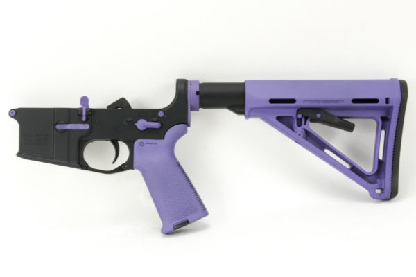 BKF AR15 Accent Kit Complete Lower Receiver - Purple Cerakote