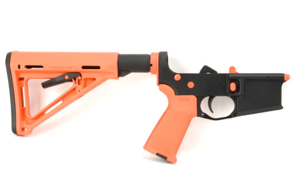 BKF AR15 Accent Kit Complete Lower Receiver - Orange Cerakote
