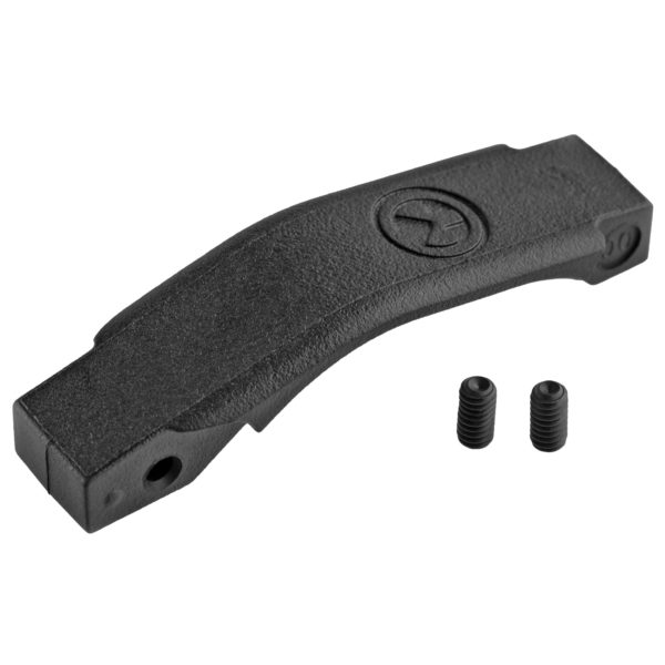 The MOE (Magpul Original Equipment) Enhanced Trigger Guard is a polymer drop-in replacement for the AR15 / M4 weapons platform. This upgraded trigger guard is easily installed without the use of specialized tools, using two set screws to secure it to the lower receiver. This eliminates the need to install a roll pin with a hammer and punch and greatly reduces the chance of any damage to the receiver due to improper installation or out-of-spec receivers. The Enhanced Trigger Guard has an ergonomic and enlarged design to accommodate use with gloves or when shooting in cold environments and fills the annoying gap at the rear of the standard trigger guard. Also works well with most 7.62x51 AR platforms, but some custom fitting may be required. All mounting hardware included.