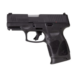 Taurus, G3C, Striker Fired, Semi-automatic, Polymer Frame Pistol, Compact, 3.26" Barrel, Matte Finish, Black, Fixed Front Sight With Drift Adjustable Rear Sight, 12 Rounds, 3 Magazines