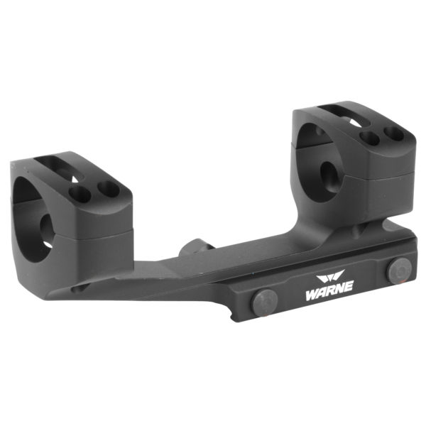 Based on their innovative R.A.M.P. Mount platform, this Gen II Edition has all the features you need. The X-SKEL Mount offers a lightweight scope mounting solution for your MSR style firearm with the same durable, return to zero reputation that you've come to expect from Warne. This mount is CNC precision machined from 6061 aluminum and we've been able to reduce the weight by over 30%, compared to their R.A.M.P. Mount by utilizing a skeletonized body and ring caps. The X-SKEL provides an additional inch of forward cantilever, compared to the original SKEL Mount, as well as a 1 piece side clamp design for additional strength. The extra cantilever provides proper eye relief when using scopes with large eye boxes and will give extra space behind the mount for accessories like the Warne A645 45 degree side mount adapter.