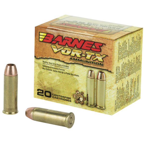 Barnes, VOR-TX, 44 Mag, 225 Grain, XPB, Jacketed Hollow Point, Lead Free, 20 Round Box, California Certified Nonlead Ammunition