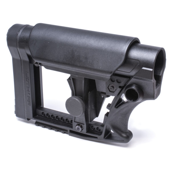 Luth-AR MBA-4 Carbine Stock with Cheek Riser Fits AR-15 & AR-10 Commercial and Mil-Spec Dia Buffer Tubes