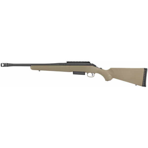 Ruger, American Ranch, Bolt Action Rifle, 450 BUSHMASTER, 16.1" Threaded Barrel, 1:16 Right Hand Twist, Matte Black Finish, Alloy Steel, Flat Dark Earth Synthetic Stock, 3 Rounds
