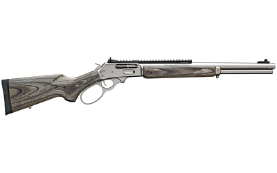 Marlin, 1895 SBL Lever Action Rifle, 45-70 Government, 19" Cold Hammer-Forged Stainless Steel Threaded Barrel, Polished Stainless Finish, Gray Laminate Stock, Fiber Optic Front Sight with Tritium Ring, Adjustable Ghost Ring Rear Aperture, Full-length Picatinny Rail, 6 Round Tubular Magazine