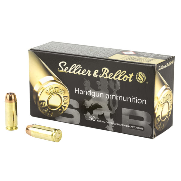 Sellier & Bellot, Pistol, 10MM, 180Gr, Jacketed Hollow Point, 50 Round Box