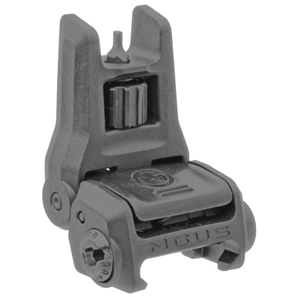 Magpul Industries, MBUS 3 Back-Up Front Sight, Tool-Less Elevation Adjustment Similar to MBUS Pro, Ambidextrous Push-Button Deployment, Fits Picatinny Rails, Flip Up, Black
