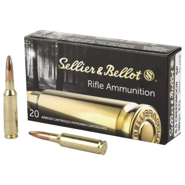 Sellier & Bellot, Rifle, 6.5 Creedmoor, 140 Grain, Soft Point, 20 Round Box