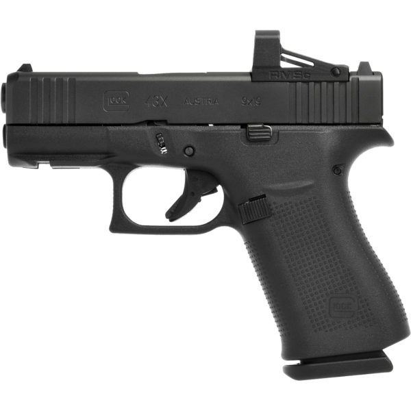 Glock, 43X MOS, TALO Exclusive, Striker Fired, Semi-automatic, Polymer Frame Pistol, Sub-Compact, 9MM, 3.41" Barrel, nPVD Finish, Black, Fixed Sights, Shield Optic, 10 Rounds, 2 Magazines, Right Hand