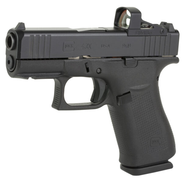 Glock, 43X MOS, TALO Exclusive, Striker Fired, Semi-automatic, Polymer Frame Pistol, Sub-Compact, 9MM, 3.41" Barrel, nPVD Finish, Black, Fixed Sights, Shield Optic, 10 Rounds, 2 Magazines, Right Hand