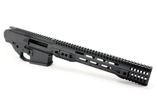 BKF M5 MOD-0 LR-308 Stripped Billet 13.5" Cerakoted Builder Set W/ Ambi Bolt Release - Sniper Grey