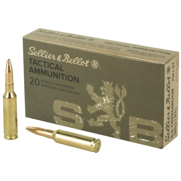 Sellier & Bellot, Rifle, 6.5 Creedmoor, 140 Grain, Full Metal Jacket, 20 Round Box