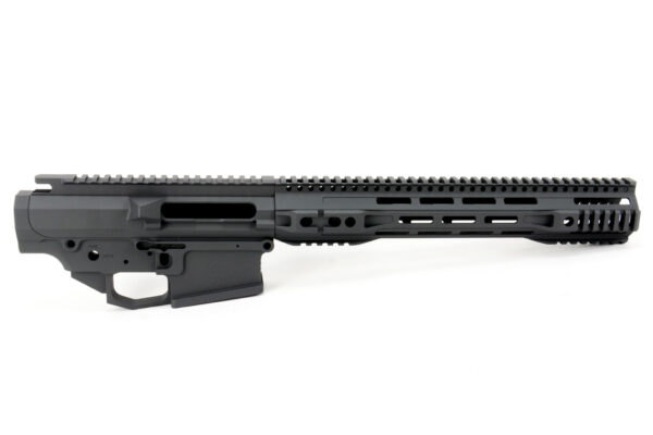 BKF M5 MOD-0 LR-308 Stripped Billet 13.5" Cerakoted Builder Set W/ Ambi Bolt Release - Sniper Grey