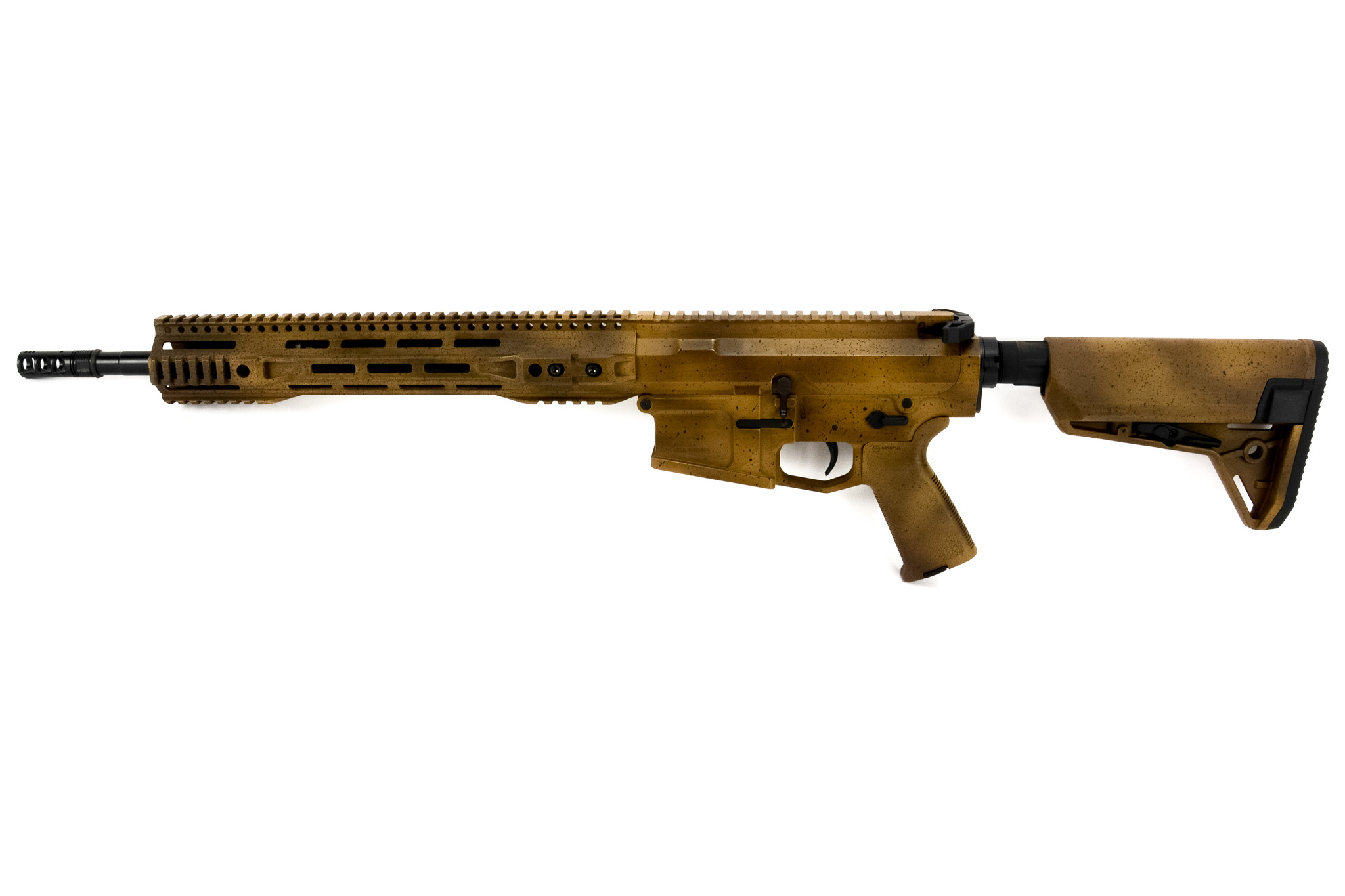 BKF M5 MOD-0 LR-308 16" 1/10 Twist .308 FFSSR SL-S Cerakoted Rifle - Coyote Battleworn