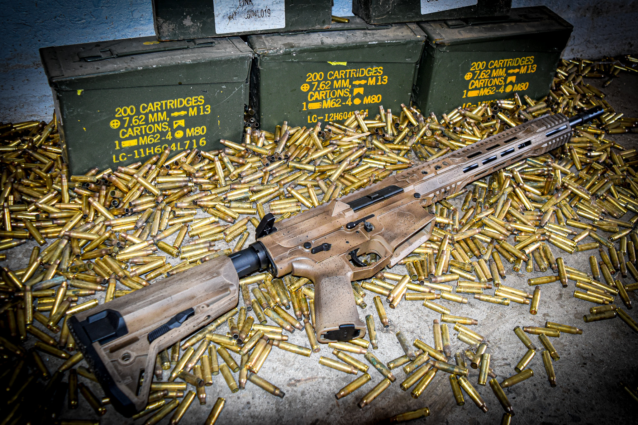 BKF M5 MOD-0 LR-308 16" 1/10 Twist .308 FFSSR SL-S Cerakoted Rifle - Coyote Battleworn