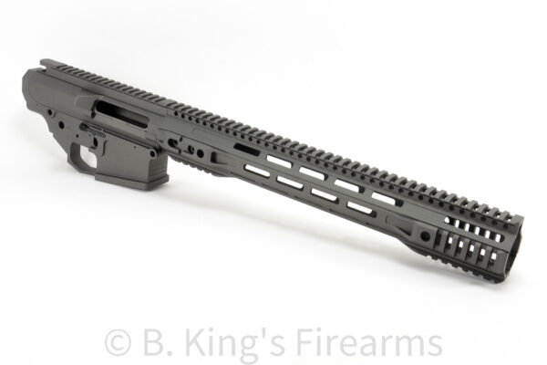 BKF M5 MOD-0 LR-308 Stripped Billet 15.5" Cerakoted Builder Set W/ Ambi Bolt Release - Tungsten