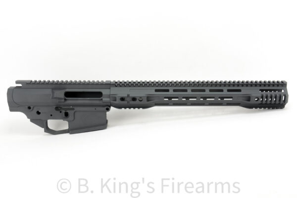 BKF M5 MOD-0 LR-308 Stripped Billet 15.5" Cerakoted Builder Set W/ Ambi Bolt Release - Sniper Grey