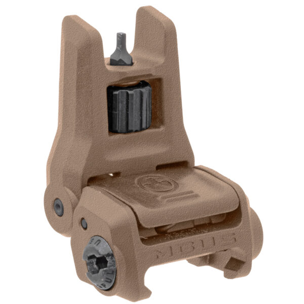 Magpul Industries, MBUS 3 Back-Up Front Sight, Tool-Less Elevation Adjustment Similar to MBUS Pro, Ambidextrous Push-Button Deployment, Fits Picatinny Rails, Flip Up, FDE