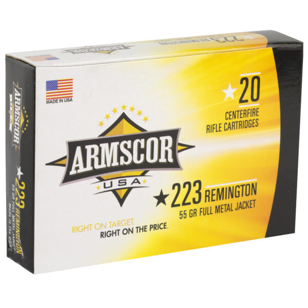Armscor, 223 Rem, 55 Grain, Full Metal Jacket, 20 Round Box