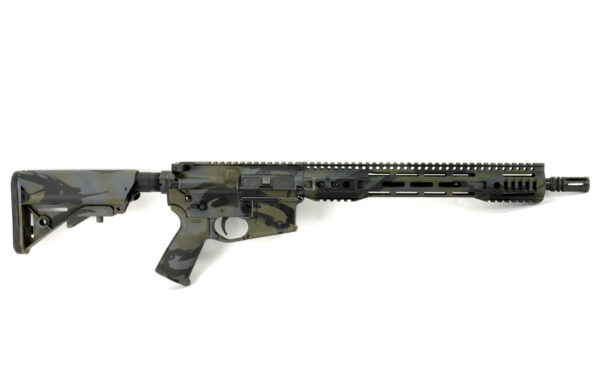 BKF M4 MOD-0 14.5″ Pinned to 16″ 1/7 Twist 5.56 Nato SOPMOD Cerakoted Rifle – Shadowcam Black