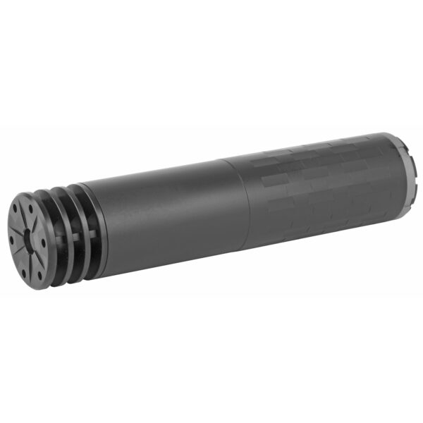 SilencerCo, Omega Rifle Suppressor, 300 Win, 7.09" Threads, Titanium, 14.0 oz, Black Finish, Comes with a 5/8 x24 direct thread mount, a fast attach Active Spring Retention (ASR) mount complete with a Specwar ASR muzzle brake, and an Anchor Brake