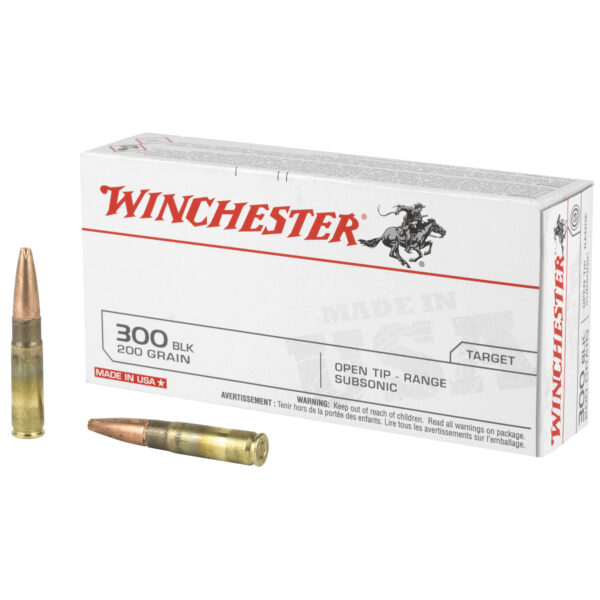 Winchester Ammunition, USA, 300 Blackout, 200 Grain, Open Tip, Subsonic, 20 Round Box