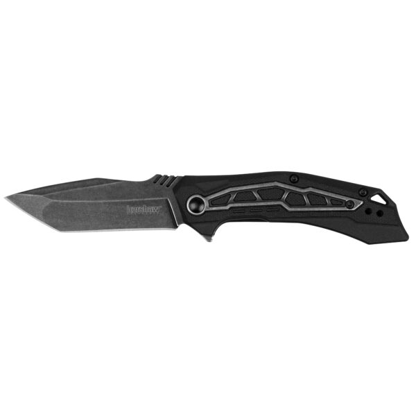 Kershaw, Flatbed, Folding Knife/Assisted Open, 3.1" Blade, Tanto Point, 8Cr13MoV Steel, BlackWash Finish, Black G10 Grip