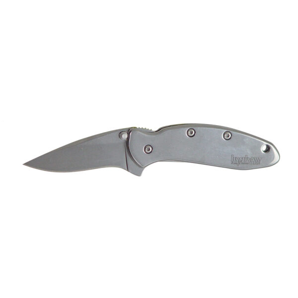 Kershaw, Chive, 1.938" Assisted Folding Knife, Clip Point, Plain Edge, 420HC/Satin, Satin 410 Stainless, Thumb Stud/Pocket Clip
