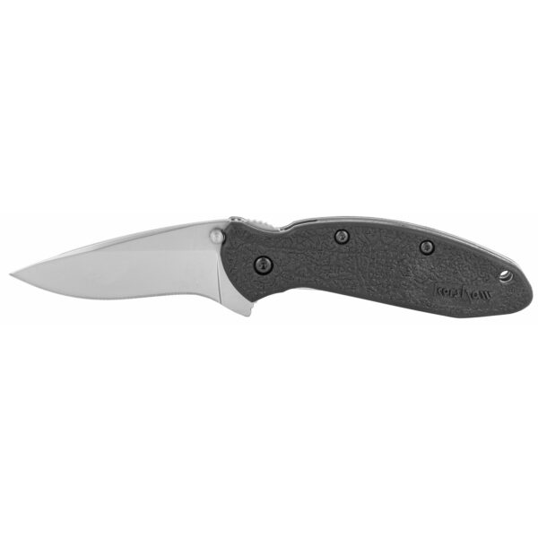 Kershaw, Scallion, 2.4" Assisted Folding Knife, Clip Point, Plain Edge, 420HC/Satin, Black Nylon, Thumb Stud/Pocket Clip