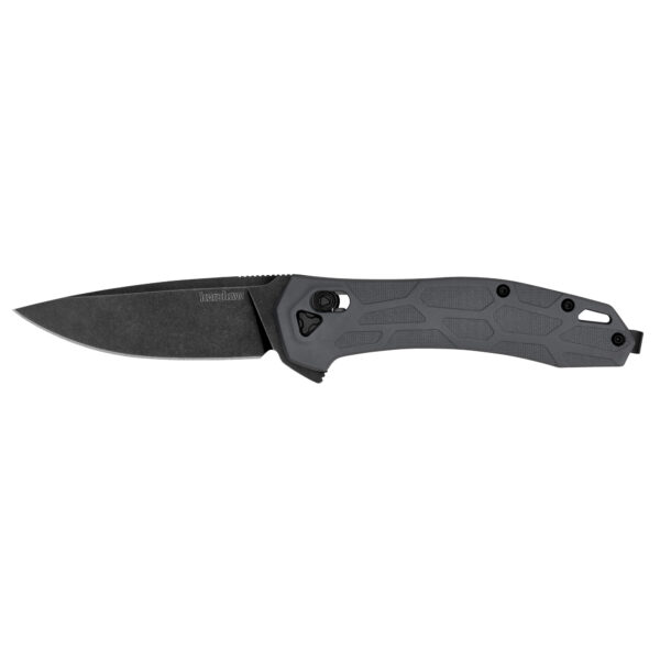 Kershaw, Covalent, Folding Knife, Flipper Assisted Opening,Plain Edge, D2 Tool Steel, Black Oxide Coating, Glass Filled Nylon Handle, 3.2" Blade, 7.6" Overall Length, Includes Deep Carry Pocket Clip