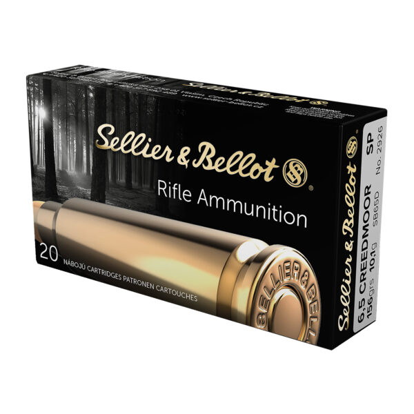 Sellier & Bellot, Rifle, 6.5 Creedmoor, 156 Grain, Soft Point, 20 Round Box