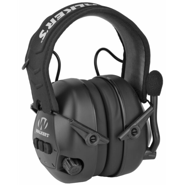 Walker's, Passive Earmuff With Bluetooth, Black, Adjustable Boom Mic