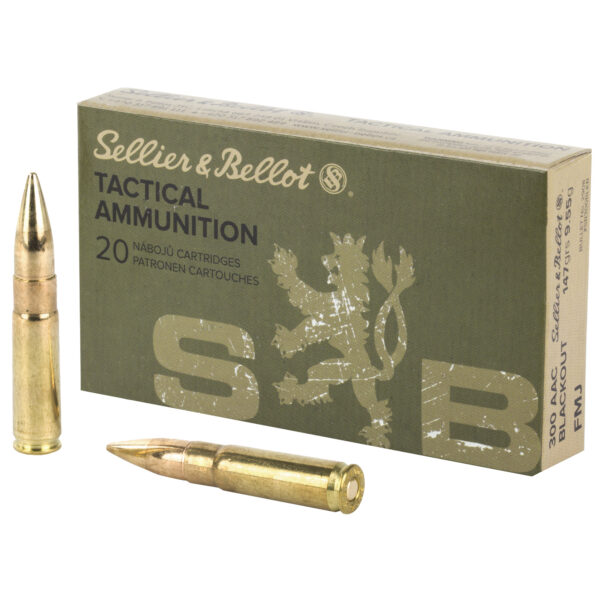 Sellier & Bellot, Rifle, 300 Blackout, 124 Grain, Full Metal Jacket, 20 Round Box