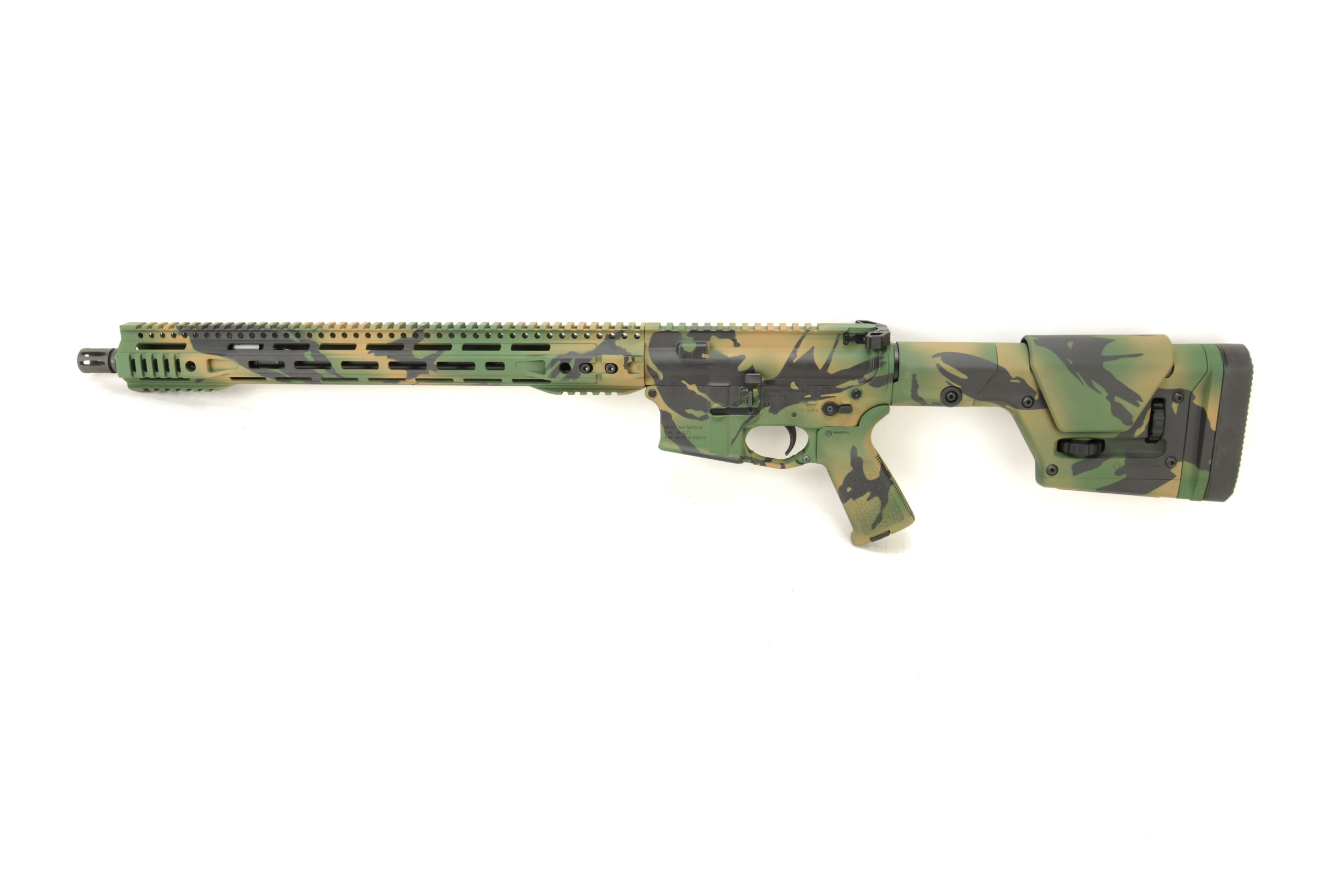 BKF M4 MOD-0 18" 1/7 Twist 5.56 Nato FFSSR PRS Rifle - Forest Shadowcam - Image 4