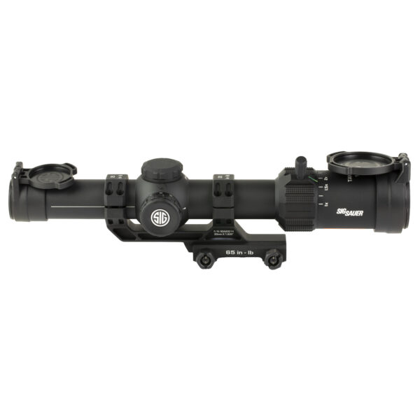 Sig Sauer, TANGO MSR, Rifle Scope, 1-6X24, First Focal Plane MSR BD6 Reticle, Illuminated, 24mm Objective, 30mm Main Tube, Matte Finish, Black, Includes 1.53" 30mm Alpha-MSR Cantilever Mount and Flipback Lens