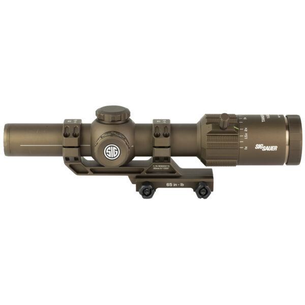 Sig Sauer, Tango MSR, Rifle Scope, 1-8X24, BDC8 Illuminated Reticle, Second Focal Plane, 30mm Main Body Tube, Matte Finish, Coyote Brown, Includes Alpha MSR Mount and Flip Back Covers