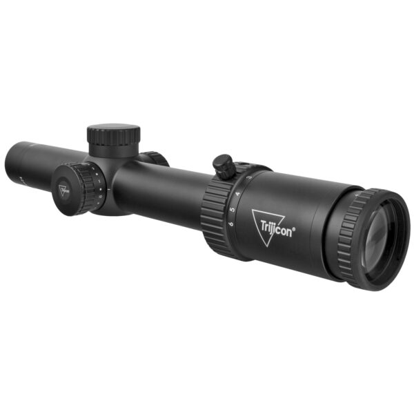 Trijicon, Credo HX 1-6x24mm First Focal Plane Riflescope with Red MOA Segmented Circle, 30mm Tube, Satin Black, Low Capped Adjusters