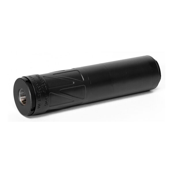 Energetic Armament, KEY VOX S, 30 Caliber Suppressor, 12.9 Ounces, 5.9" Length, 1.55" Diameter, Welded Core, Heat Treated C300 Nickel-Cobalt Alloy, 5/8-24 Direct Thread, Compatible with Other Mounting Hardware, Nitride Finish, Black