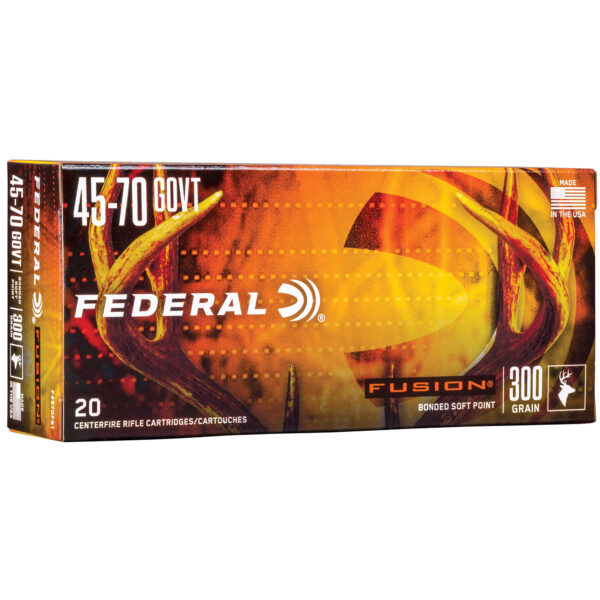 Federal, Fusion, 45-70 Government, 300 Grain, Boat Tail, 20 Round Box