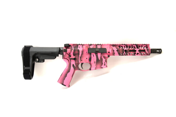 BKF M4 MOD-1 M4 8" 1/7 Twist 300 BLK Pistol - Pink Tiger Stripe