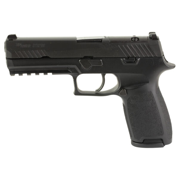 Sig Sauer, P320, Full Size, Striker Fired, Semi-automatic, Polymer Frame Pistol, Compact, 9MM, 4.7" Barrel, Nitron Finish, Black, Optics Ready Slide, Siglite Night Sights, 17 Rounds, 2 Magazines