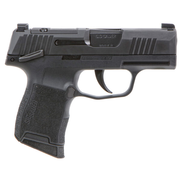 Sig Sauer, P365, Striker Fired, Semi-automatic, Polymer Frame Pistol, Sub-Compact, 9MM, 3.1" Barrel, Nitron Finish, Black, XRAY3 Night Sights, Manual Thumb Safety, 10 Rounds, 2 Magazines