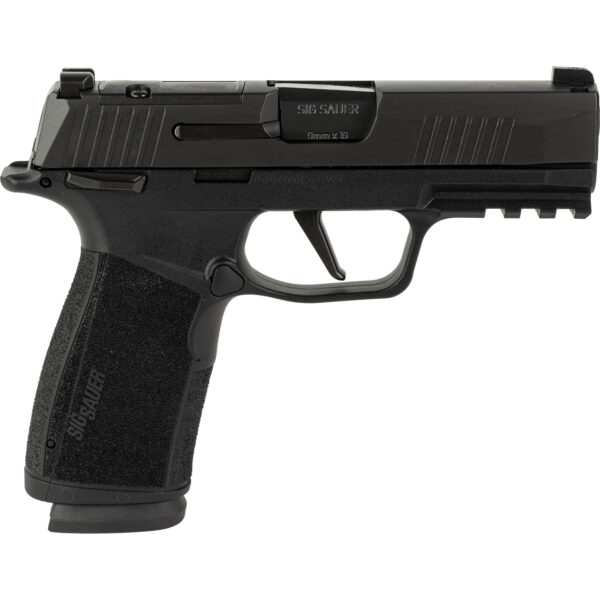 Sig Sauer, P365, XMacro, Striker Fired, Semi-automatic, Polymer Framed Pistol, Sub-Compact, 9MM, 3.7" Barrel, Nitron Finish, Black, XRAY3 Day/Night Sights, Optic Ready, Manual Safety, 17 Rounds, 2 Magazines