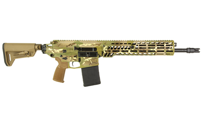 Sig Sauer, MCX Spear, Semi-automatic AR, 762NATO, 16" Threaded Barrel, SLX/SLH QD Flash Hider, Cerakote Finish, Multicam, M-LOK Handguard, Ambidextrous Bolt Catch/Release, Rear and Side Charging Handle, 2 Position Adjustable Gas Valve, 6 Position Push-Button Folding/Collapsing Stock, 20 Rounds, 1 Magazine