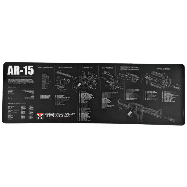 TekMat, AR-15 Rifle Mat, 12"x36", Black