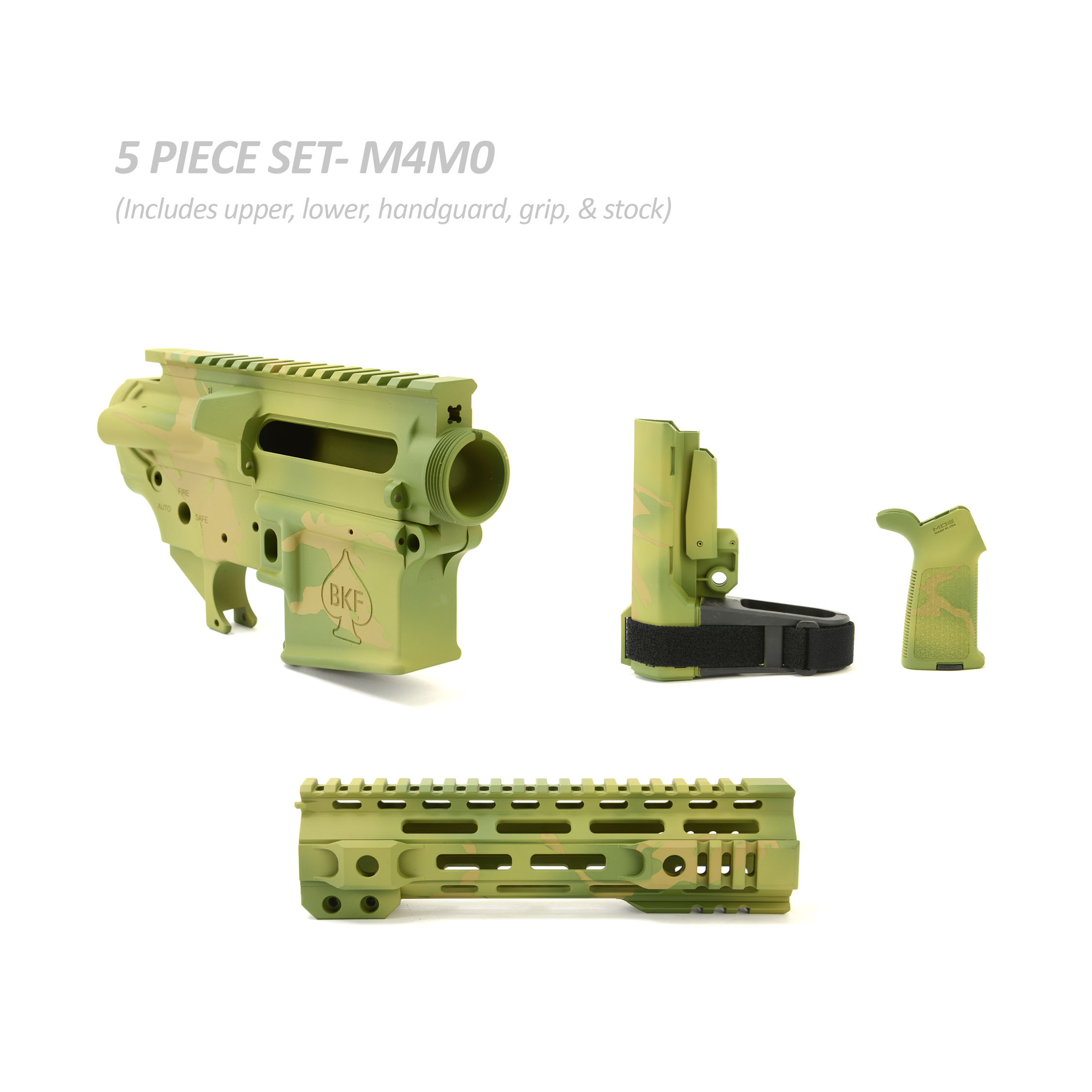 BKF M4 MOD-0 Cerakoted 8.25" SBA3 Builder Set - Tropic Shadowcam