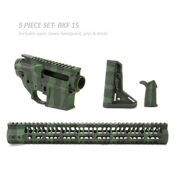 BKF AR15 Cerakoted 15" SL Premium Builder Set - Highland Tiger Stripe