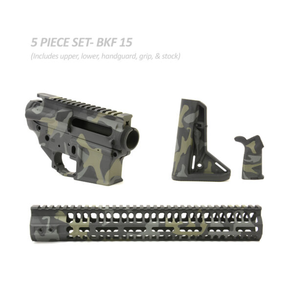BKF AR15 Cerakoted 13" SL Premium Builder Set - M81 Black